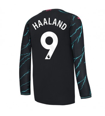 Maillot de foot Manchester City Erling Haaland #9 Troisième 2023-24 Manche Longue